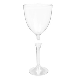 Kieliszki Plastikowe Wino na Podstawie Przezroczyste 300ml 2P (20 Sztuk)