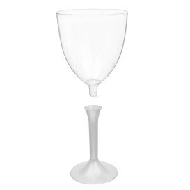 Kieliszki Plastikowe Wino na Podstawie Białe Perełka 300ml 2P (20 Sztuk)