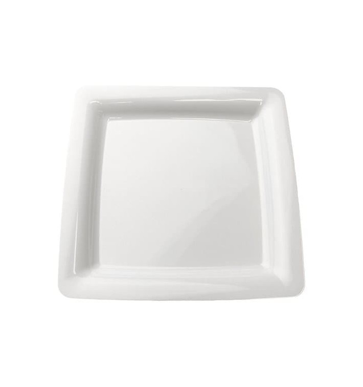 Talerz Plastikowe Kwadratowi Bardzo Sztywny Białe 18x18cm (20 Sztuk) Talerz Plastikowe Kwadratowi Bardzo Sztywny Białe 18x18cm (20 Sztuk)
