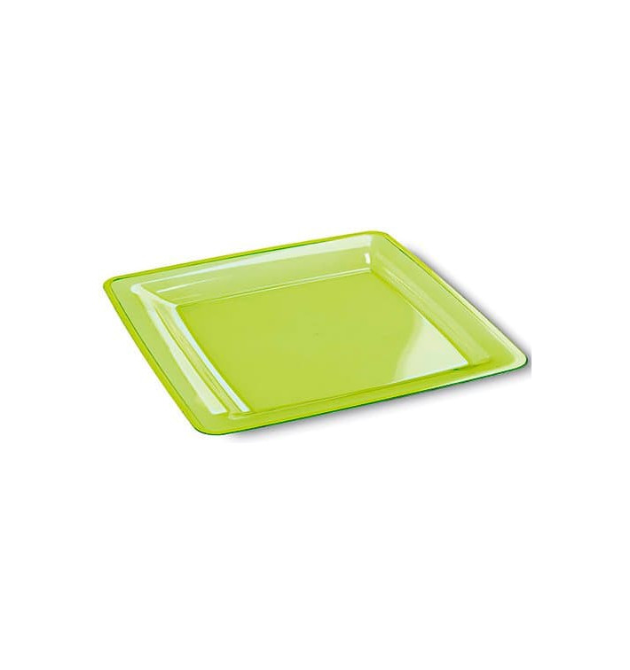 Talerz Plastikowe Kwadratowi Bardzo Sztywny Zielone 22,5x22,5cm (6 Sztuk) Talerz Plastikowe Kwadratowi Bardzo Sztywny Zielone 22,5x22,5cm (6 Sztuk)