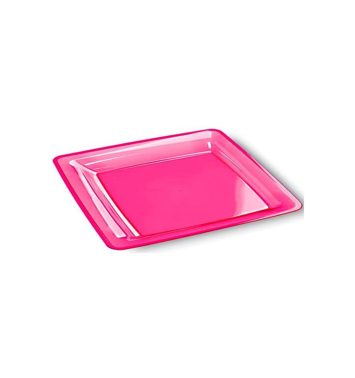 Talerz Plastikowe Kwadratowi Bardzo Sztywny Malina 18x18cm (6 Sztuk) Talerz Plastikowe Kwadratowi Bardzo Sztywny Malina 18x18cm (6 Sztuk)