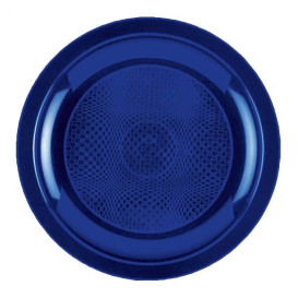 Talerz Plastikowe Płaski Niebieski Round PP Ø185mm (50 Sztuk)