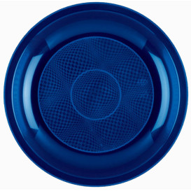 Talerz Plastikowe Płaski Niebieski Round PP Ø220mm (600 Sztuk)