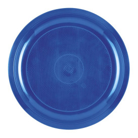 Talerz Plastikowe Niebieski Mediterraneo Round PP Ø290mm (25 Sztuk)