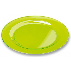 Talerz Plastikowe Okrągłe Bardzo Sztywny Zielone 19cm (10 Sztuk)