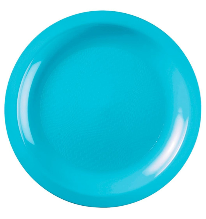 Talerz Plastikowe Płaski Turkusowe Round PP Ø220mm (50 Sztuk) Talerz Plastikowe Płaski Turkusowe Round PP Ø220mm (50 Sztuk)