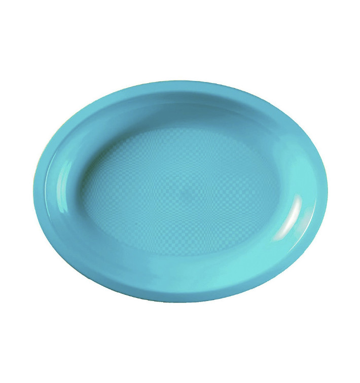 Tacki Owal Turkusowe Round PP 315x220mm (300 Sztuk) Tacki Owal Turkusowe Round PP 315x220mm (300 Sztuk)