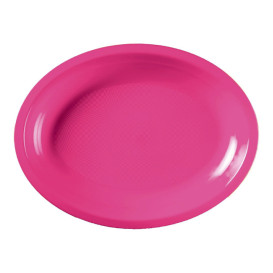 Tacki Owal Fuchsia Round PP 255x190mm (50 Sztuk)