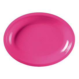 Tacki Owal Fuchsia Round PP 315x220mm (25 Sztuk)