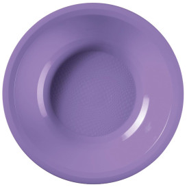 Talerz Plastikowe Głębokie Liliowa Round PP Ø195mm (50 Sztuk)