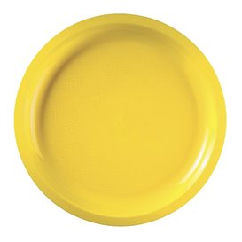 Talerz Plastikowe Żółty Round PP Ø290mm (25 Sztuk)