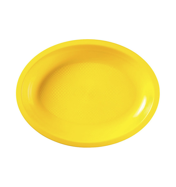 Tacki Owal Żółty Round PP 315x220mm (300 Sztuk) Tacki Owal Żółty Round PP 315x220mm (300 Sztuk)