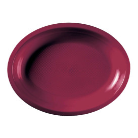 Tacki Owal Bordeaux Round PP 255x190mm (50 Sztuk)