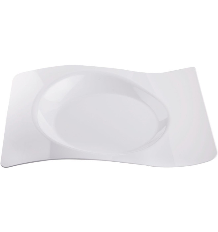 Talerz Plastikowe "Forma" Białe 28x23 cm (12 Sztuk) Talerz Plastikowe "Forma" Białe 28x23 cm (12 Sztuk)