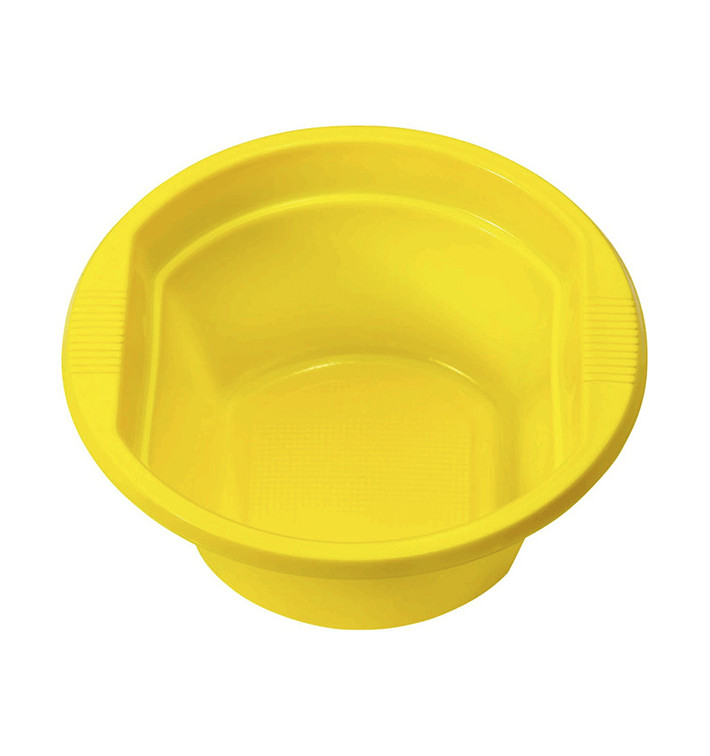 Miski Plastikowe PS Żółty 250ml Ø12cm (660 Sztuk)