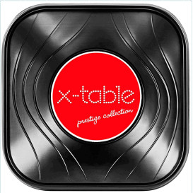 Miski Plastikowe PP Kwadratowi "X-Table" Czarni 18x18cm (8 Sztuk)