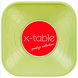 Miski Plastikowe PP Kwadratowi "X-Table" Limonka 18x18cm (8 Sztuk)