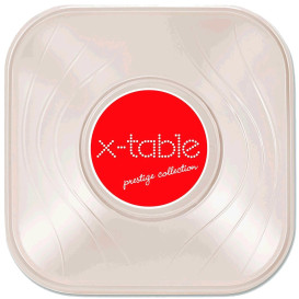 Miski Plastikowe PP Kwadratowi "X-Table" Perła 18x18cm (8 Sztuk)