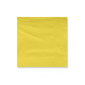 Serwetki Papierowe Ozdobne 25x25cm 2C Żółty (200 Sztuk)