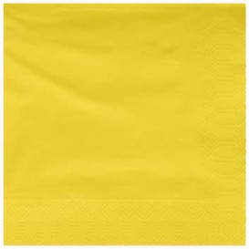 Serwetki Papierowe Ozdobne 25x25cm 2C Żółty (200 Sztuk)