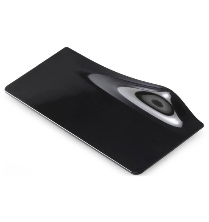 Tasting Plastic Plate PS Rectangular shape "GOGO" Black 14x5.8cm (40 Units) Tasting Plastic Plate PS Rectangular shape "GOGO" Black 14x5.8cm (40 Units)