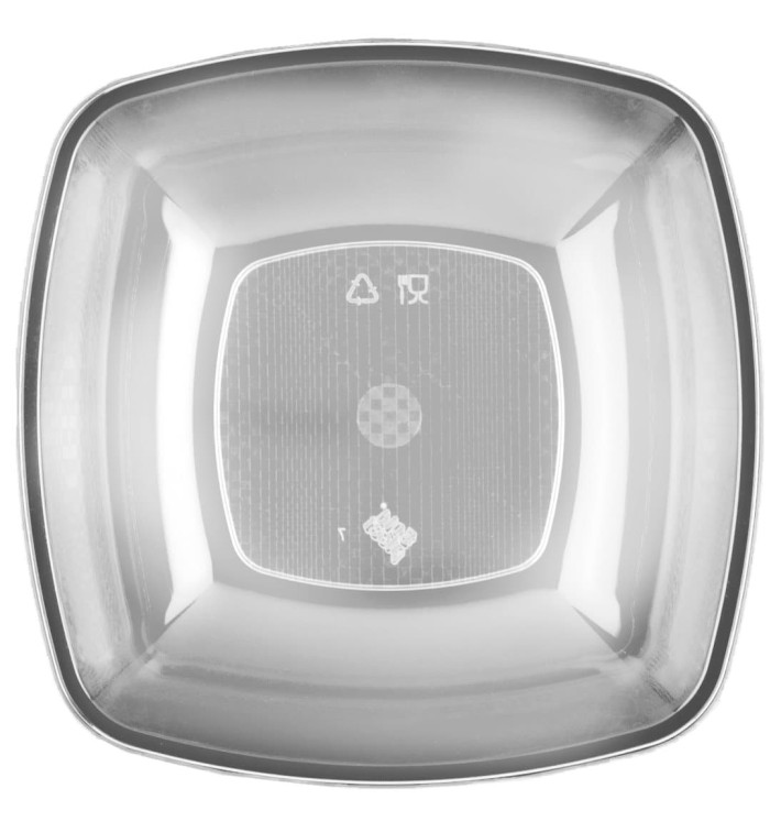 Talerz Plastikowe Głębokie Przezroczyste Square PS 180mm (25 Sztuk) Talerz Plastikowe Głębokie Przezroczyste Square PS 180mm (25 Sztuk)