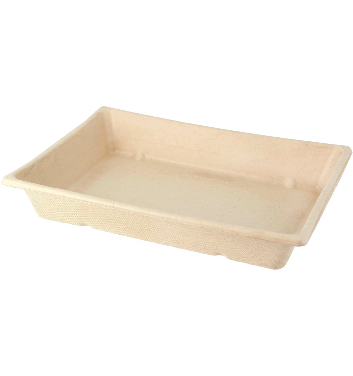 Tacki Trzciny Cukrowej 750ml 220x160x40mm (300 Sztuk) Tacki Trzciny Cukrowej 750ml 220x160x40mm (300 Sztuk)
