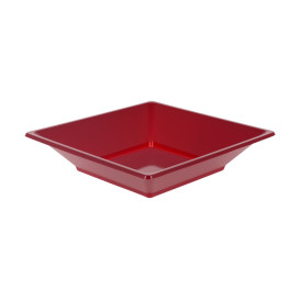 Talerz Plastikowe Głębokie Kwadratowi Bordeaux 170mm (360 Sztuk)