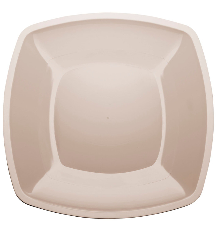 Talerz Plastikowe Płaski Beżowy Square PS 300mm (12 Sztuk) Talerz Plastikowe Płaski Beżowy Square PS 300mm (12 Sztuk)