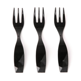 Mini Widelczyki do Degustacji "Charme" Czarni 10cm (2400 Sztuk)