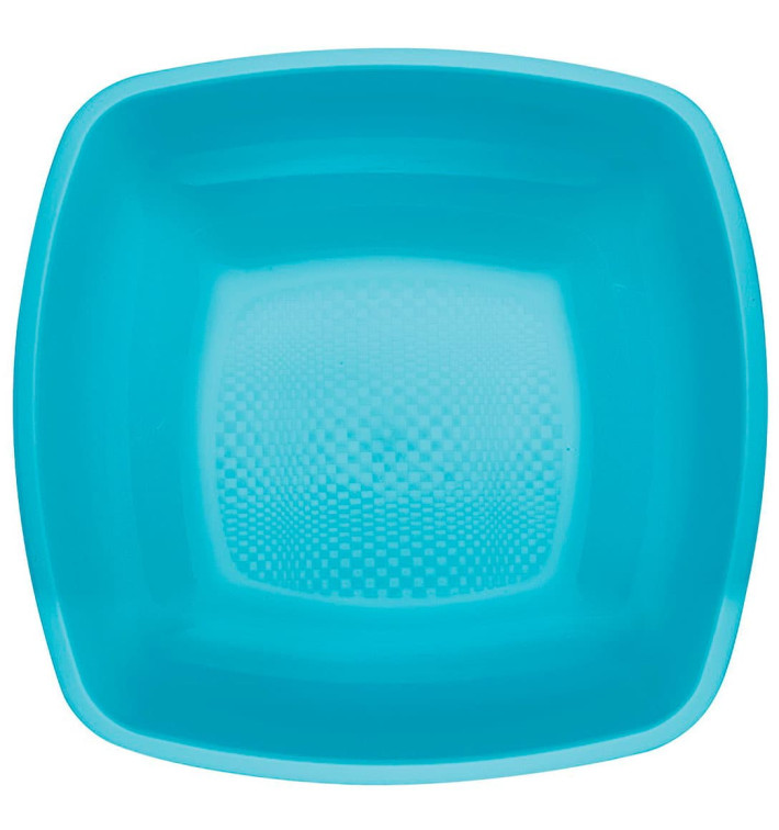 Talerz Plastikowe Głębokie Turkusowe Square PP 180mm (25 Sztuk) Talerz Plastikowe Głębokie Turkusowe Square PP 180mm (25 Sztuk)
