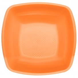 Talerz Plastikowe Głębokie Orange Square PP 180mm (300 Sztuk)