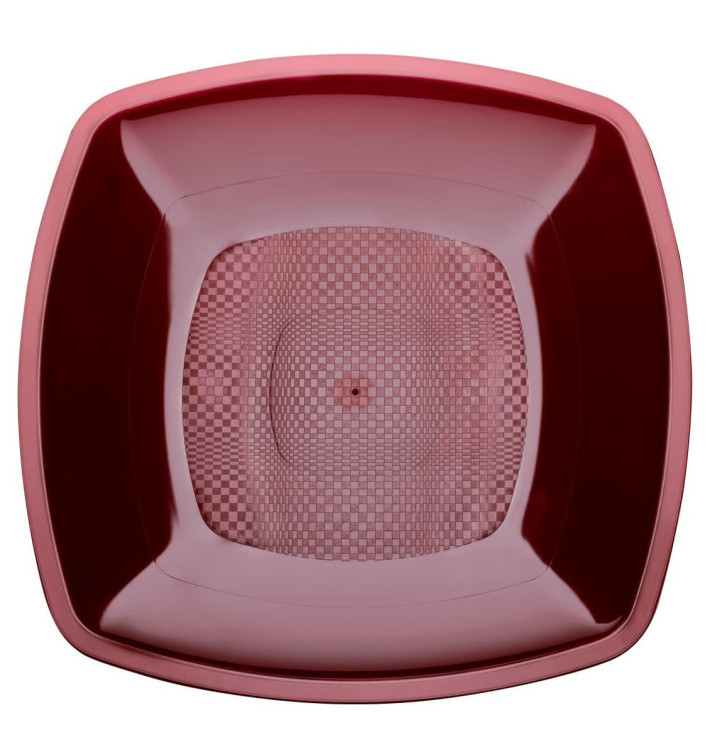 Talerz Plastikowe Głębokie Bordeaux Square PP 180mm (25 Sztuk) Talerz Plastikowe Głębokie Bordeaux Square PP 180mm (25 Sztuk)