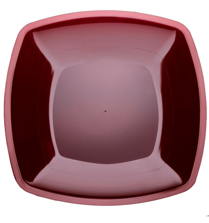 Talerz Plastikowe Płaski Bordeaux Square PS 300mm (12 Sztuk) Talerz Plastikowe Płaski Bordeaux Square PS 300mm (12 Sztuk)