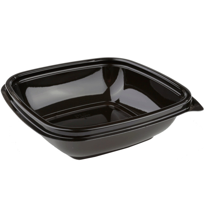 Miski Plastikowe Kwadratowi Czarni PET 250ml 125x125x40mm (50 Sztuk) Miski Plastikowe Kwadratowi Czarni PET 250ml 125x125x40mm (50 Sztuk)