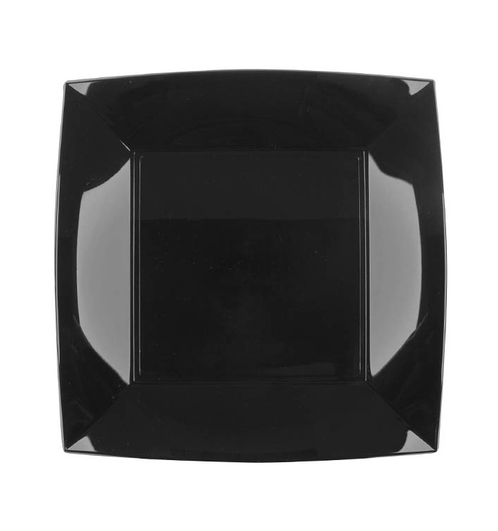 Talerz Plastikowe Płaski Czarni Nice PP 230mm (25 Sztuk) Talerz Plastikowe Płaski Czarni Nice PP 230mm (25 Sztuk)