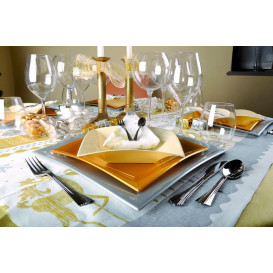 Plastic Plate Deep Cream "Nice" PP 18cm (300 Units)