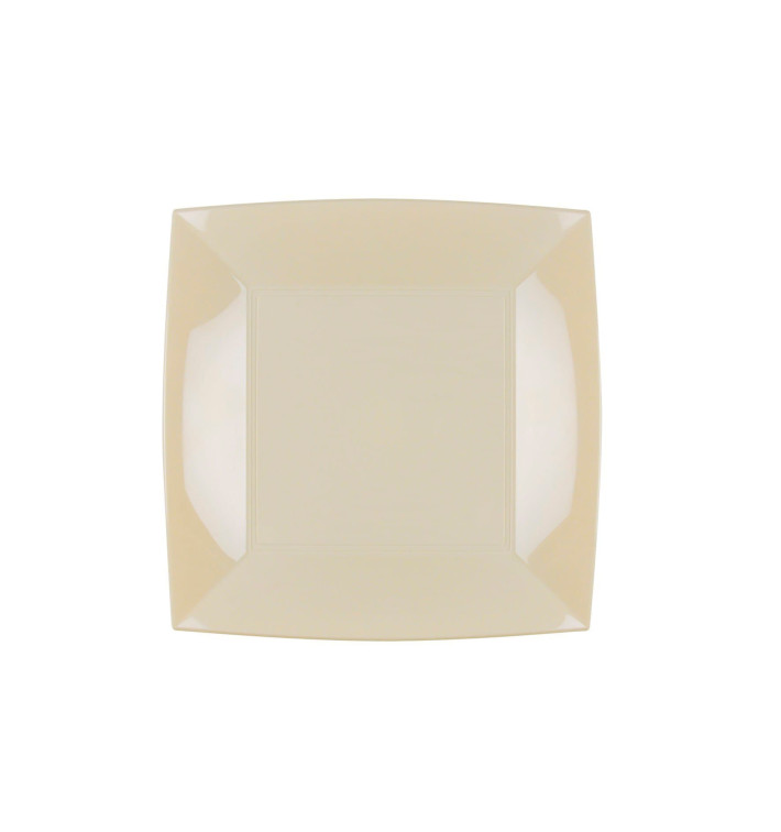Talerz Plastikowe Płaski Kremowy Nice PP 180mm (25 Sztuk) Talerz Plastikowe Płaski Kremowy Nice PP 180mm (25 Sztuk)