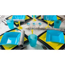 Talerz Plastikowe Głębokie Turkusowe Nice PP 180mm (300 Sztuk)
