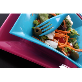 Talerz Plastikowe Głębokie Turkusowe Nice PP 180mm (25 Sztuk)