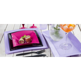 Talerz Plastikowe Głębokie Fuchsia Nice PP 180mm (25 Sztuk)