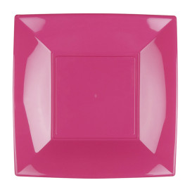 Talerz Plastikowe Płaski Fuchsia Nice PP 230mm (25 Sztuk)