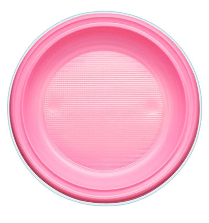 Talerz Plastikowe PS Głębokie Różowe Ø220mm (30 Sztuk) Talerz Plastikowe PS Głębokie Różowe Ø220mm (30 Sztuk)
