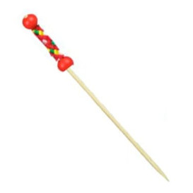 Szpikulce do Mięsa Bambusowe Dekoracje Czerwerne 120 mm (5000 Sztuk)