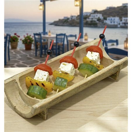 Detal czarno-czerwony patyczek bambusowy 7 cm B62B