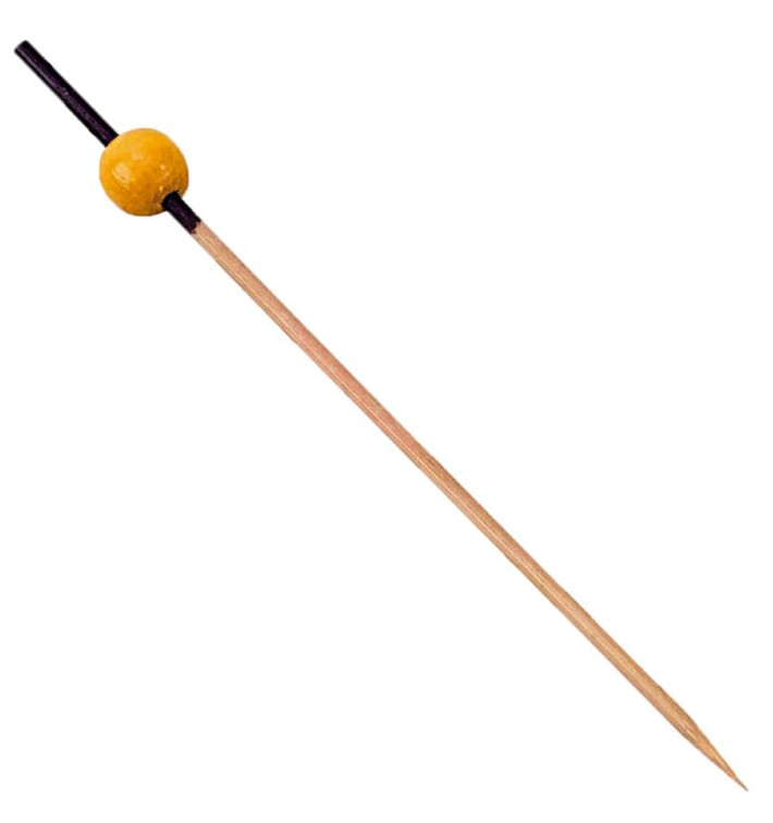 Szpikulce do Mięsa Bambusowe Dekoracje Czarni i Żółty 120mm (200 Sztuk) Szpikulce do Mięsa Bambusowe Dekoracje Czarni i Żółty 120mm (200 Sztuk)