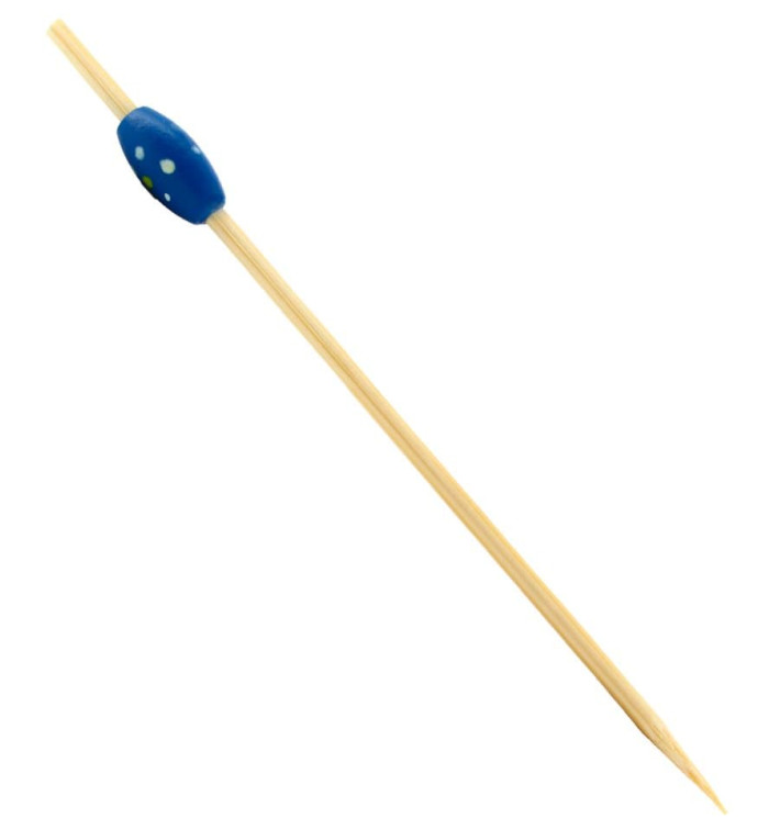 Szpikulce do Mięsa Bambusowe "Kropkowany" Niebieski 120mm (5000 Sztuk) Szpikulce do Mięsa Bambusowe "Kropkowany" Niebieski 120mm (5000 Sztuk)