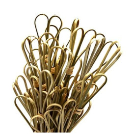 Szpikulce do Mięsa Bambusowe "Cuore" Zielone Naturalne 90mm (200 Sztuk)
