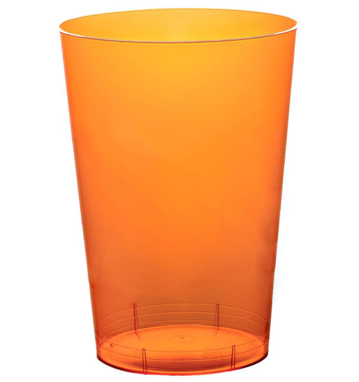 Kubki Plastikowe Księżyc Orange Przezroczyste PS 230ml (50 Sztuk)