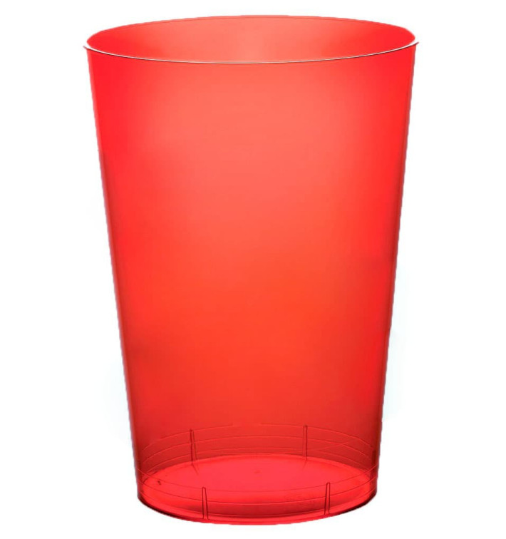 Kubki Plastikowe Księżyc Czerwerne Przezroczyste PS 230ml (50 Sztuk) Kubki Plastikowe Księżyc Czerwerne Przezroczyste PS 230ml (50 Sztuk)